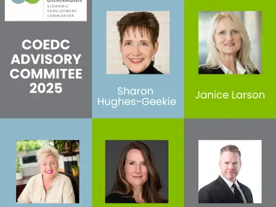 Headshots of the five executive committee members of the COEDC Advisory Committee for 2025